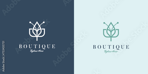 minimalist flower logo design inspiration for beauty, boutiques, women, cosmetics, yoga