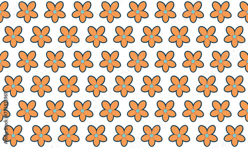 Cartoon Flower Similiar Pattern Background. Vector Illustration photo