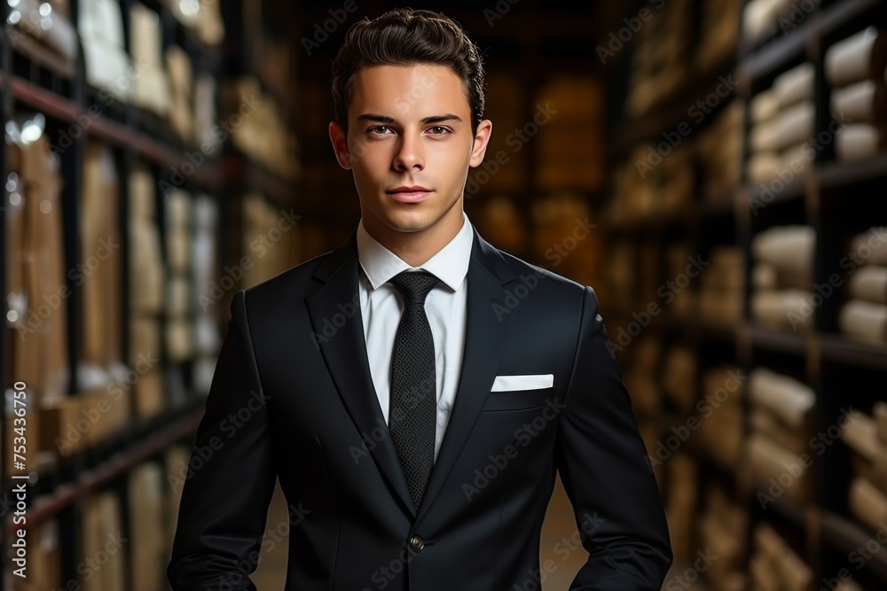 Handsome young man in a suit, white shirt and tie. Businessman Handsome young man in a suit, white shirt and tie. Businessman