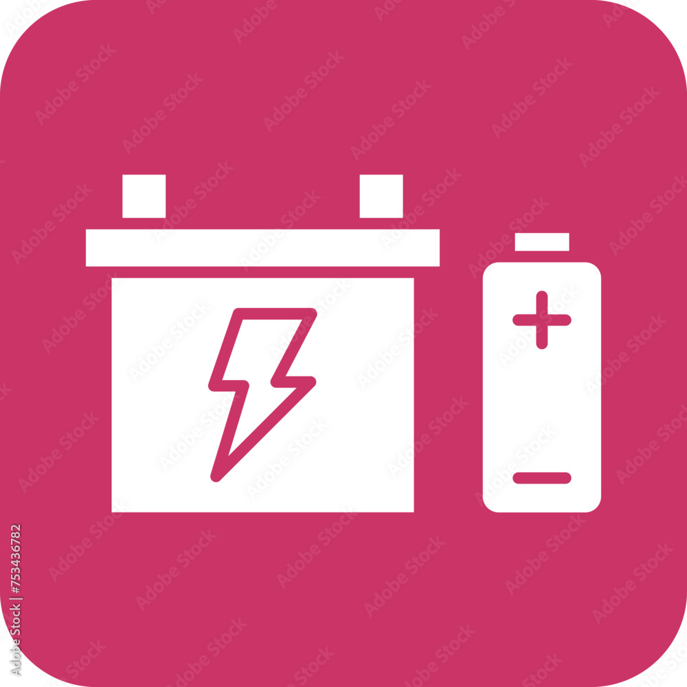 Obraz premium Extra Batteries Icon Style