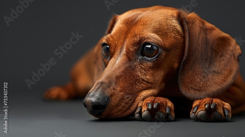 Red Hunting Dog Dachshund Breed Lay, Desktop Wallpaper Backgrounds, Background HD For Designer © PicTCoral