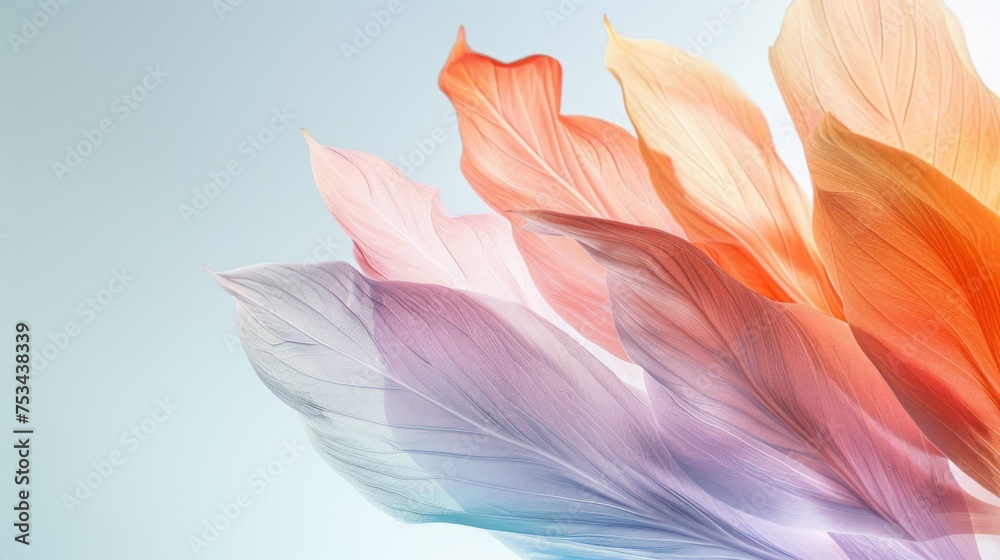The delicate and colorful petals of a flower The delicate and colorful petals of a flower