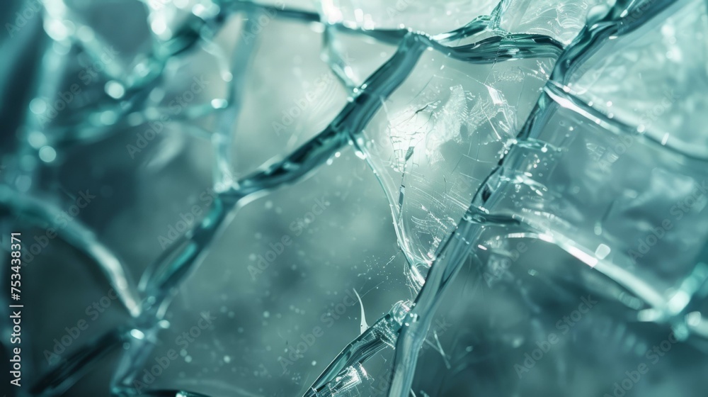 The fragile, broken and crack surface of a glass object The fragile, broken and crack surface of a glass object