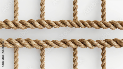 Textured Jute Rope in Curvy Lines 