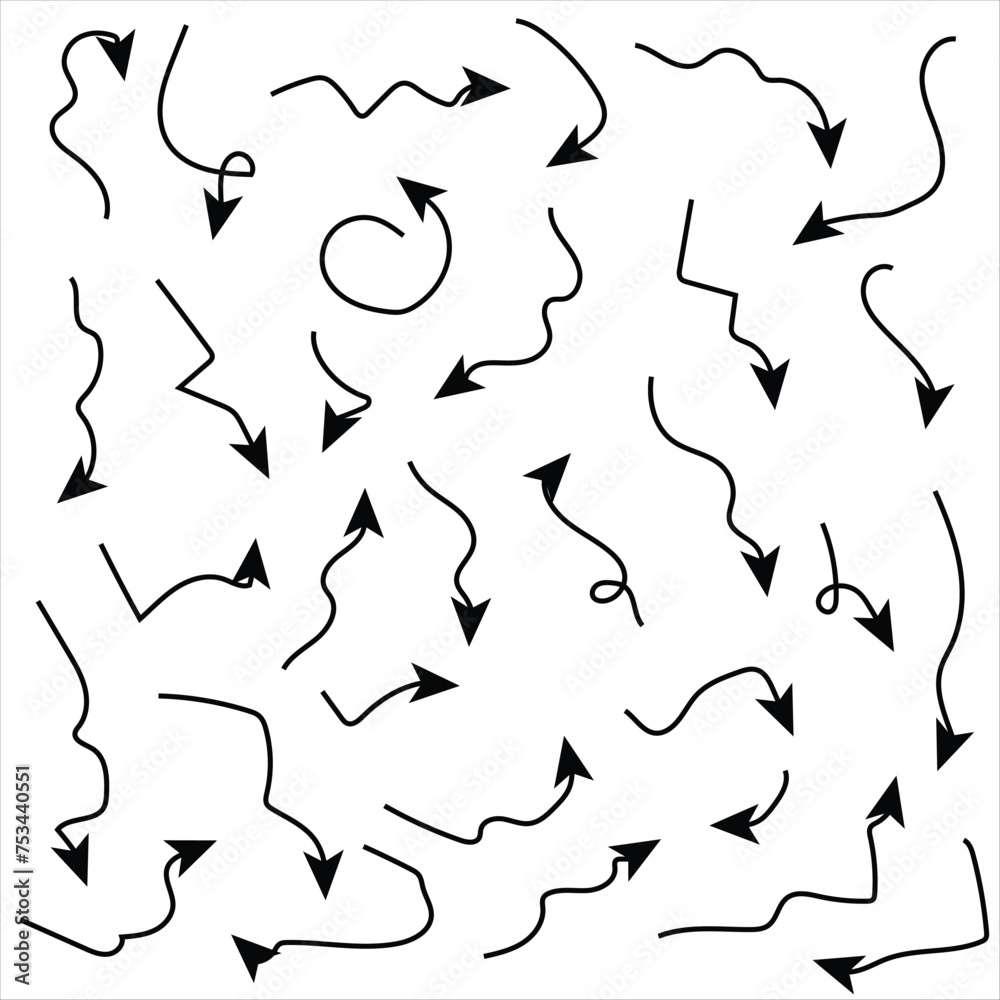 Collection hand drawn arrows. Set simple arrows isolated on white background. Arrow mark icons. Arrow paint - stock vector 5 4 5 Collection hand drawn arrows. Set simple arrows isolated on white background. Arrow mark icons. Arrow paint - stock vector 5 4 5