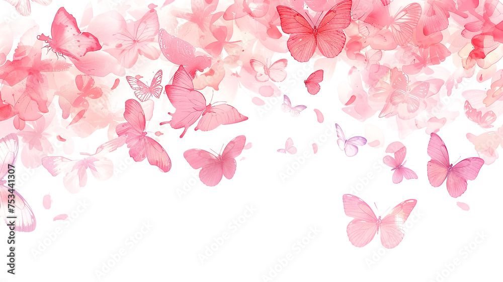 Watercolor butterfly pattern background Watercolor butterfly pattern background