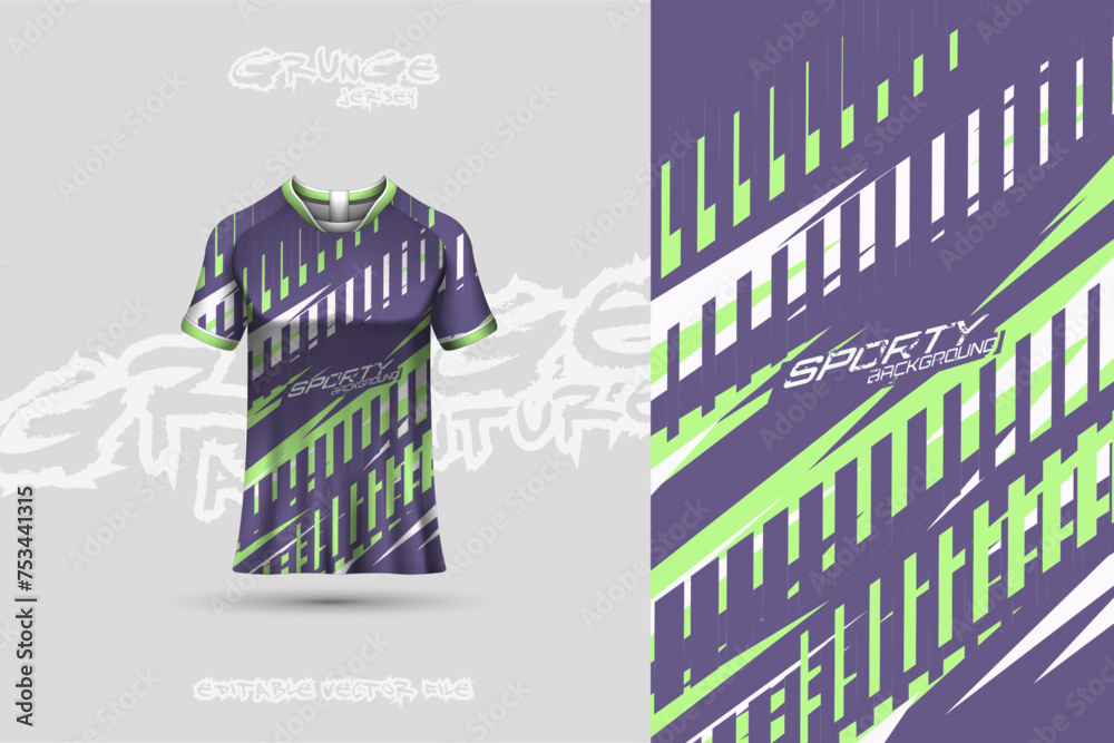 Fototapeta premium Sports jersey and t-shirt template sports jersey design vector. Sports design for football, racing, gaming jersey. Vector.