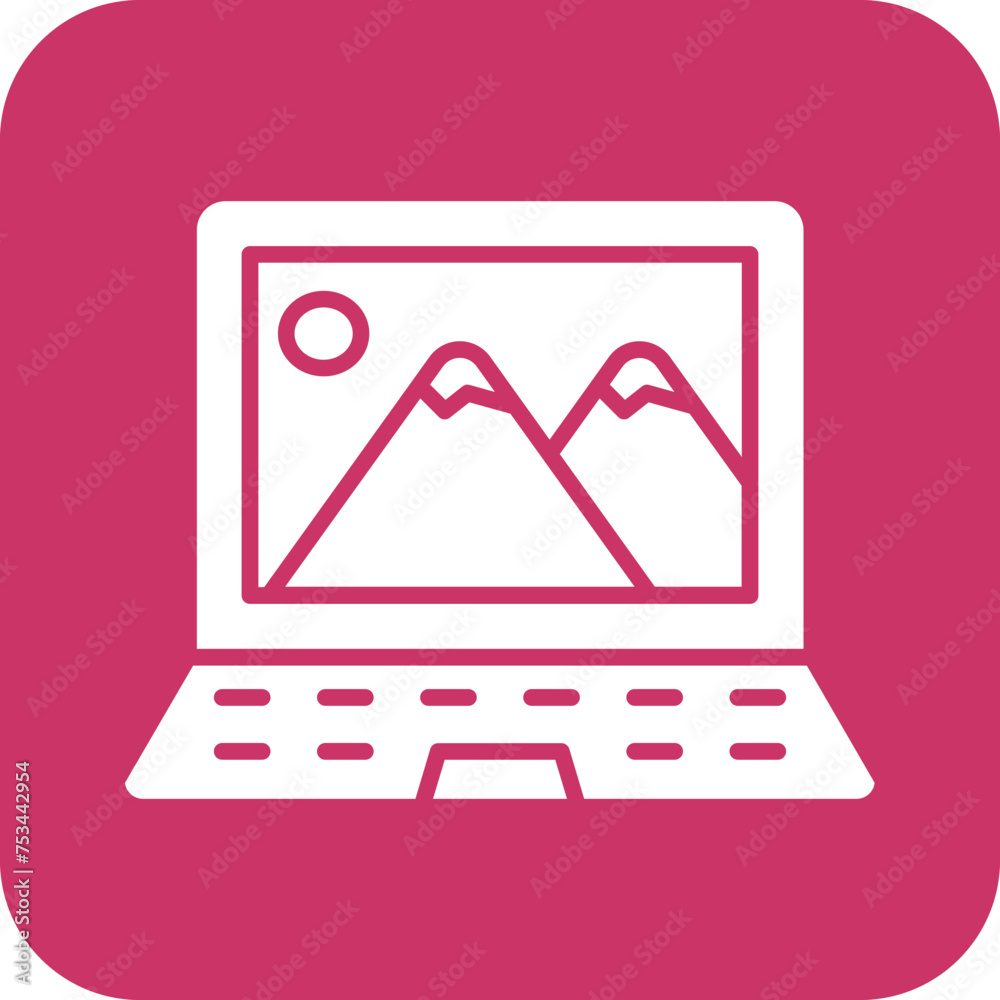 Laptop Computer Icon Style