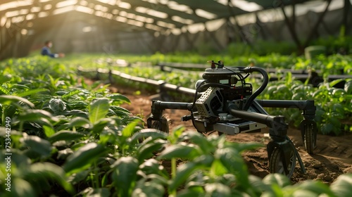 Robot and Drone Assisting with Agriculture in Greenhouses, To showcase the use of technology in agriculture for efficient crop monitoring and
