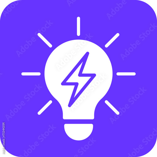 Neon Lamp Icon Style