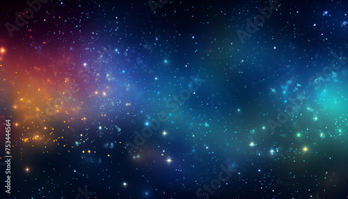 celestial stars and galaxies Space Nebula Galaxy Festive decorative glitter lights background