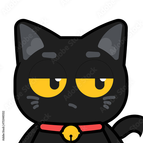 black cat cartoon (ID: 753445132)