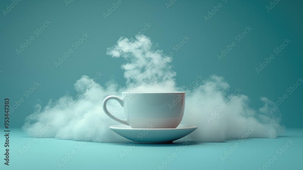 Concepts of creativity. Cup of coffee with some clouds. Created with generative AI. Concepts of creativity. Cup of coffee with some clouds. Created with generative AI.