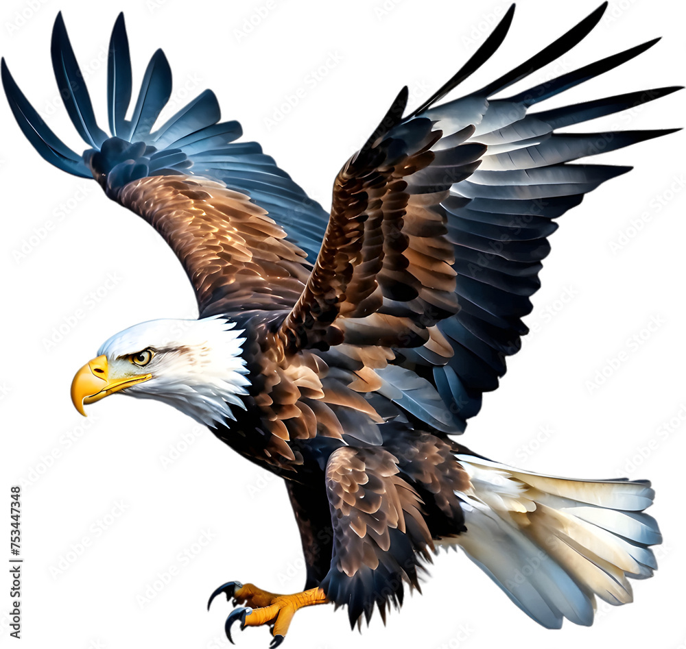 Obraz premium Watercolor painting of Bald Eagle. 