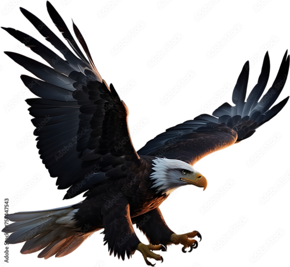 Obraz premium Watercolor painting of Bald Eagle. 