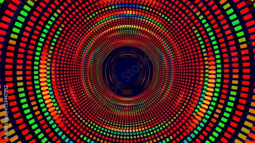 Abstract colorful circle frame tunnel background illustration .