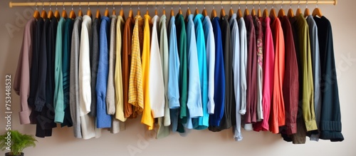 Organizing clothes with vertical storage