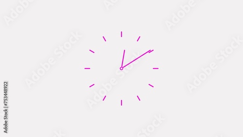 Abstract beautiful  wall clock icon illustration background 4k . photo
