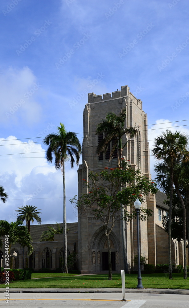 Historical Church Bethesda by the Sea in the Town Palm Beach, Florida