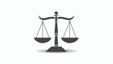Balance and weight for measurement or law. Vector illustration
