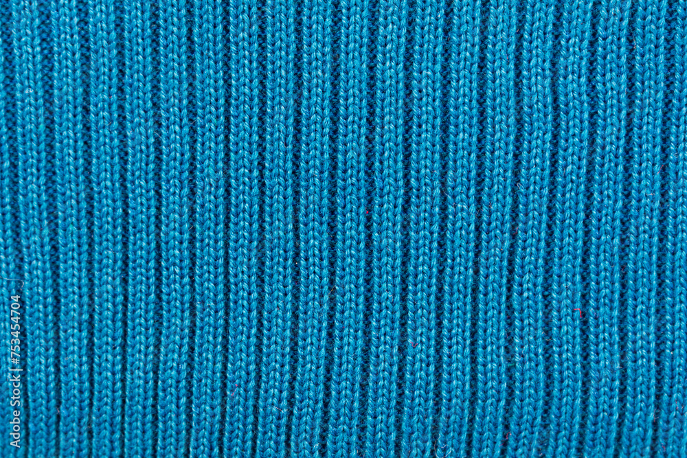 Blue sweater fabric texture.