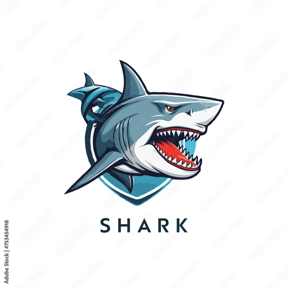 Shark Mascot vector logo design. easy to edit and replace name. E-Sport Logo. Shark Attack. Beast Mascot Shark Mascot vector logo design. easy to edit and replace name. E-Sport Logo. Shark Attack. Beast Mascot