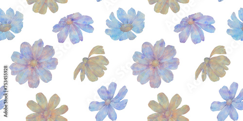 Wallpaper Mural floral illustration, watercolor seamless botanical pattern, packaging, wallpaper design Torontodigital.ca