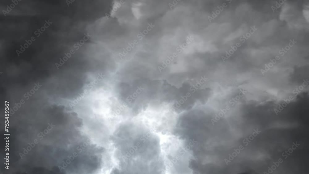 dark sky during cumulonimbus clouds and thunderstorms