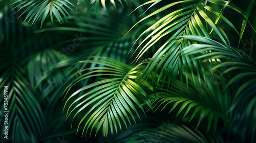 palm leaves background © Anuson