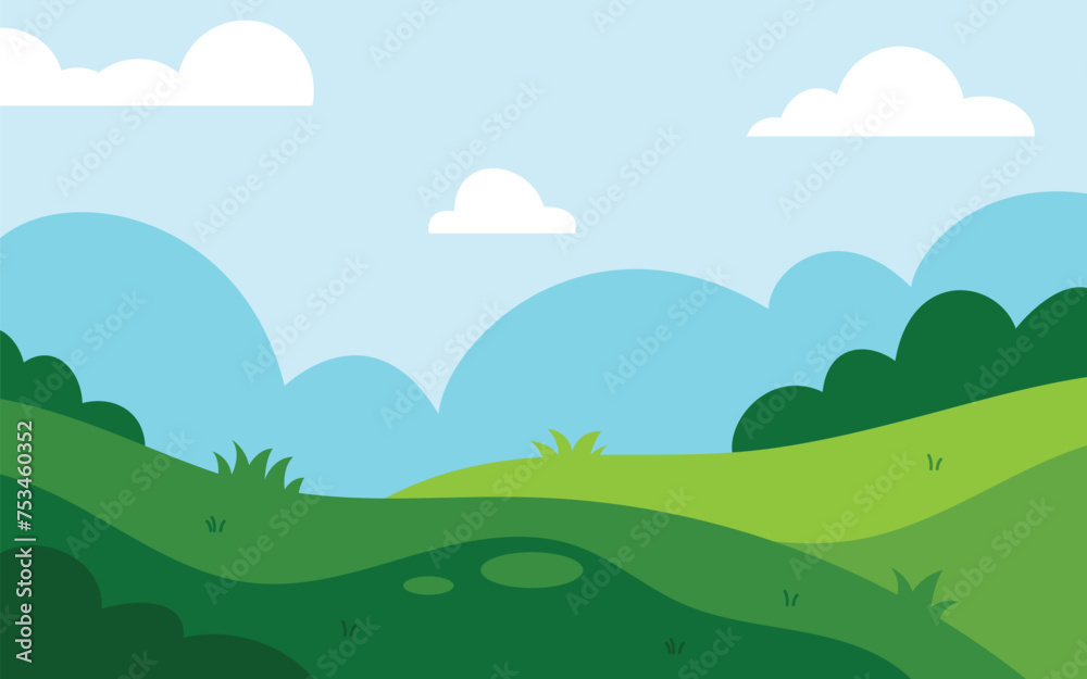 Obraz premium Green filed landscape scenery