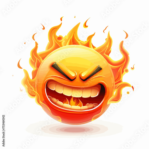 Angry Emote With Fire