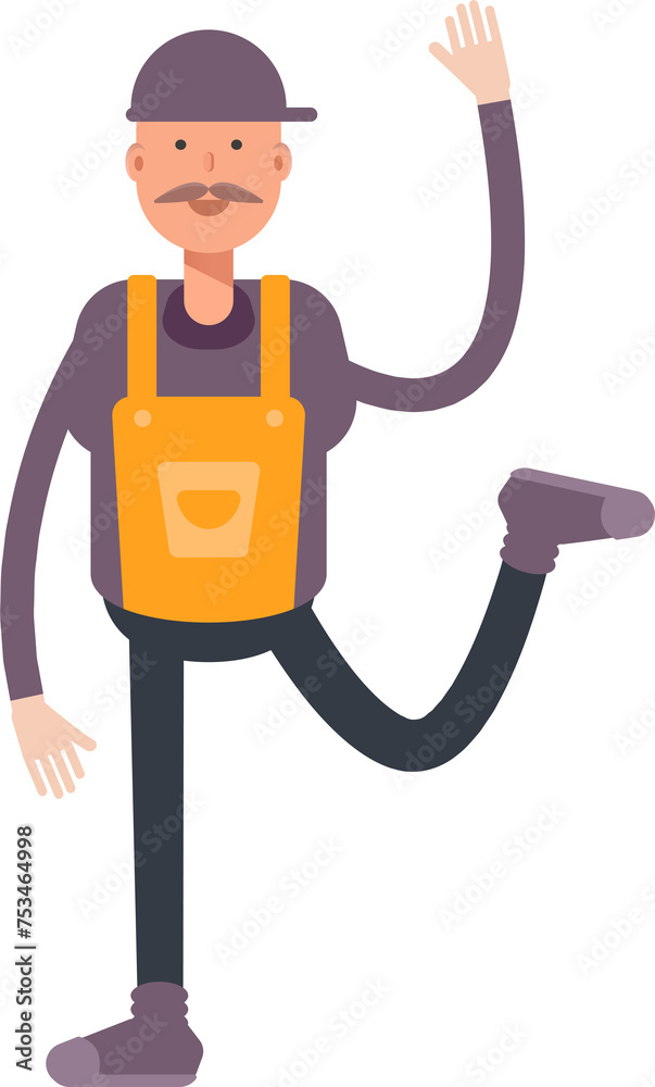 Service Man Character Relaxing Illustration
Service Man Character Relaxing Illustration