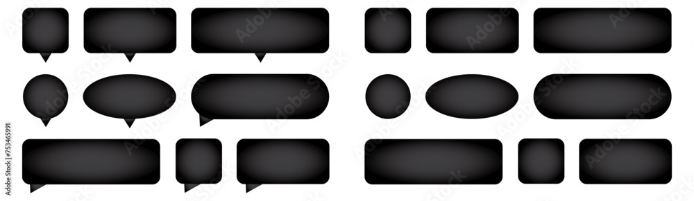 Speech 3d bubble social media set. White chat message icons, empty text bubbles different shapes collection, creative dreams action dialog ballons isolated vector illustration Speech 3d bubble social media set. White chat message icons, empty text bubbles different shapes collection, creative dreams action dialog ballons isolated vector illustration