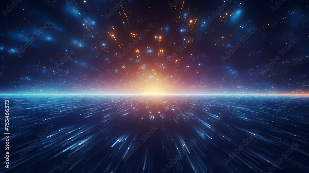 Abstract image of a space filled with bright lights Abstract image of a space filled with bright lights