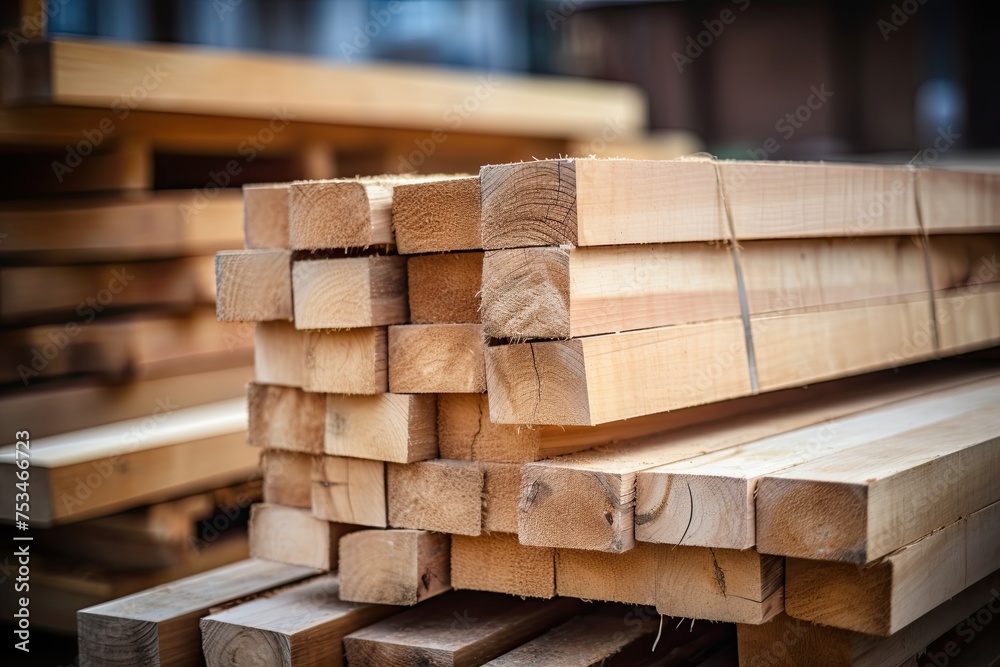 Stacked Timber Bars. Close up of Hardwood Timber Construction Material for Background and Texture Stacked Timber Bars. Close up of Hardwood Timber Construction Material for Background and Texture