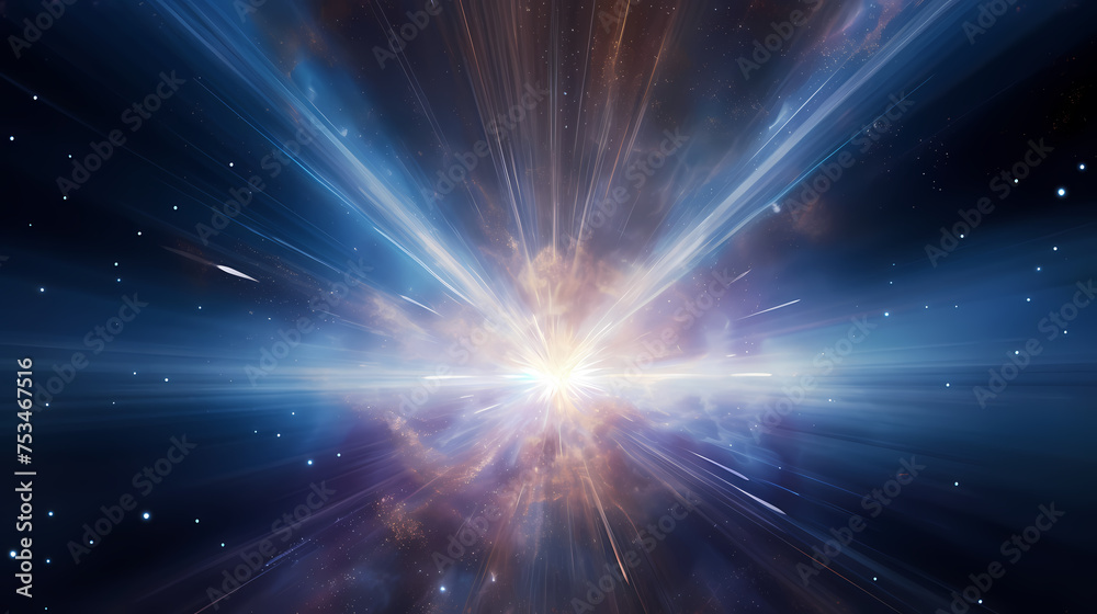 Fototapeta premium Technology particle abstract background, abstract particles in science fiction space