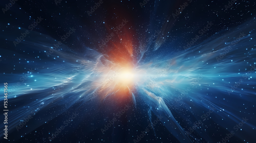 Technology particle abstract background, abstract particles in science fiction space Technology particle abstract background, abstract particles in science fiction space