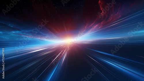 Technology particle abstract background  abstract particles in science fiction space