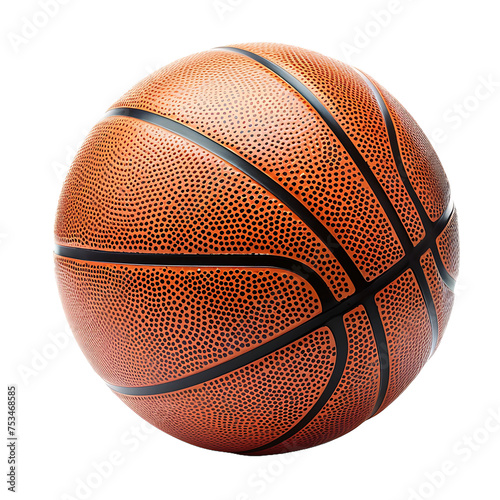 Ball basketball isolated on a white transparent background. PNG is transparent. © DYNECREATIVE