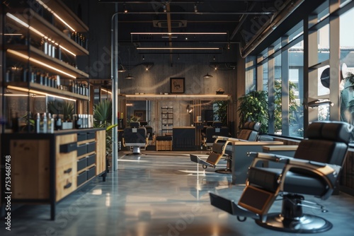 Interior barbershop