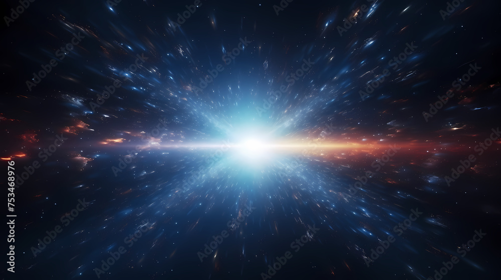 Technology particle abstract background, abstract particles in science fiction space