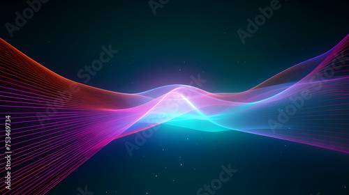 Technology particle abstract background, abstract particles in science fiction space