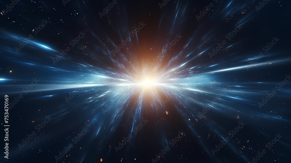 Technology particle abstract background, abstract particles in science fiction space