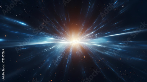 Technology particle abstract background, abstract particles in science fiction space