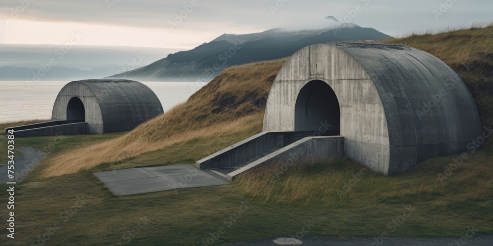 Hidden among the landscape, the abandoned bunker stands as a haunting relic of war, its silent corridors echoing with memories of past struggles