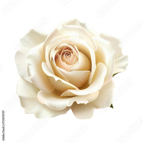 rose flower isolated on white