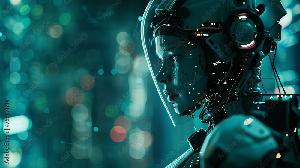 A sophisticated robot, Artificial Intelligence A sophisticated robot, Artificial Intelligence