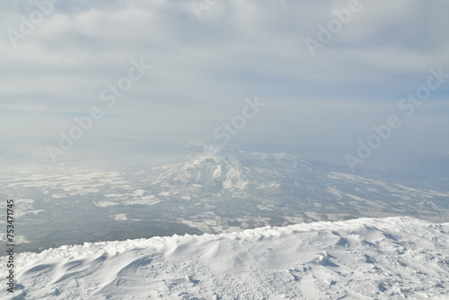 Mt Yotei Vulcano panoramic views winter ascent ski touring Hokkaido Japan