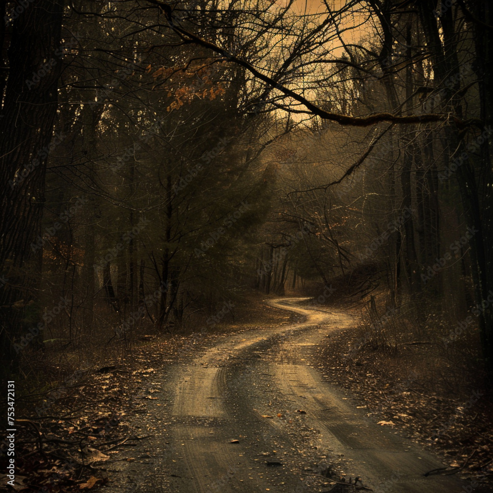 Obraz premium road in the woods