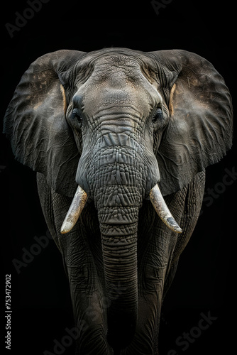 A closeup shot of an elephant © grey
